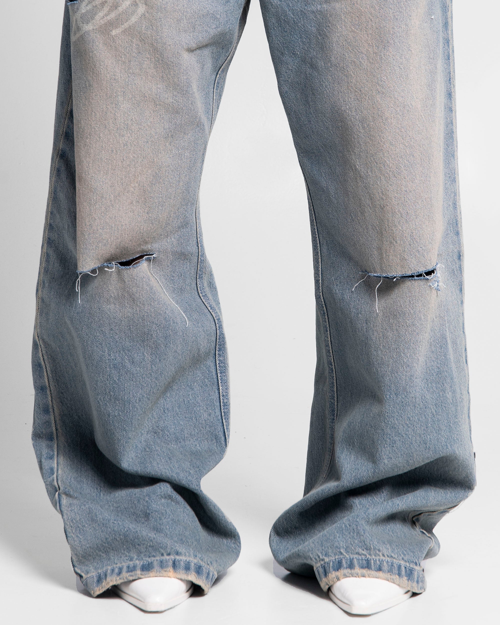 Denim Pant Laser Dirty Destroyed - Unisex