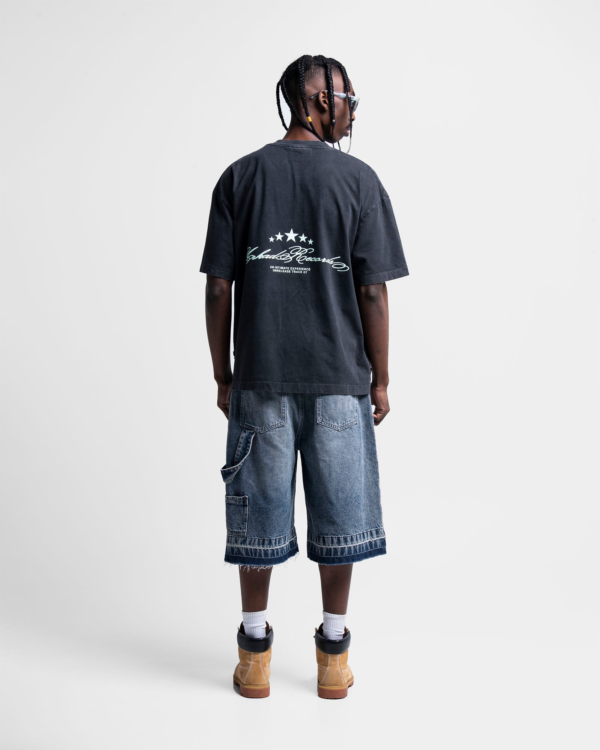 Washed Tshirt Negra Black Panther