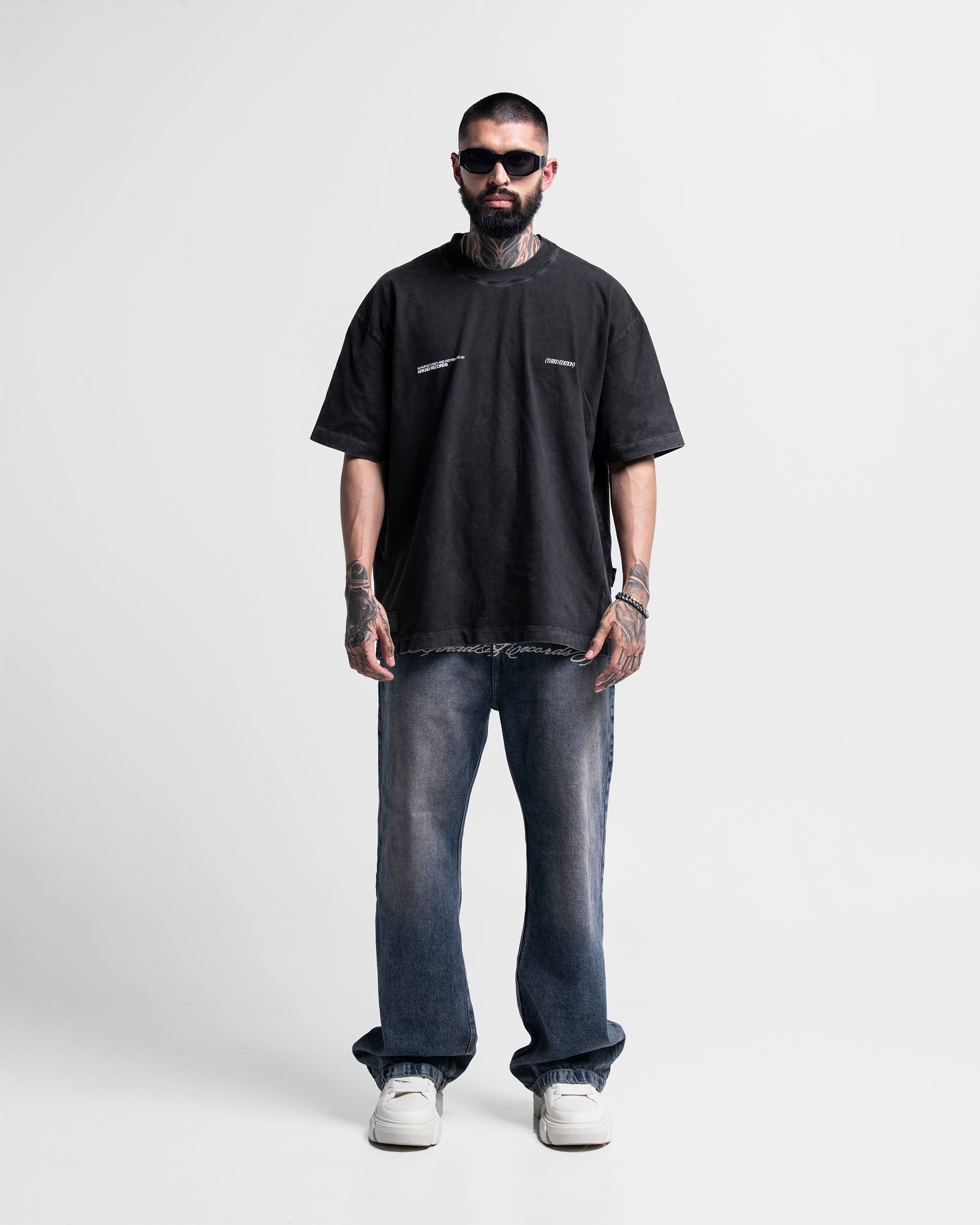 Washed Tshirt Negra CD