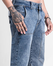 Denim Pant Azul Cortes