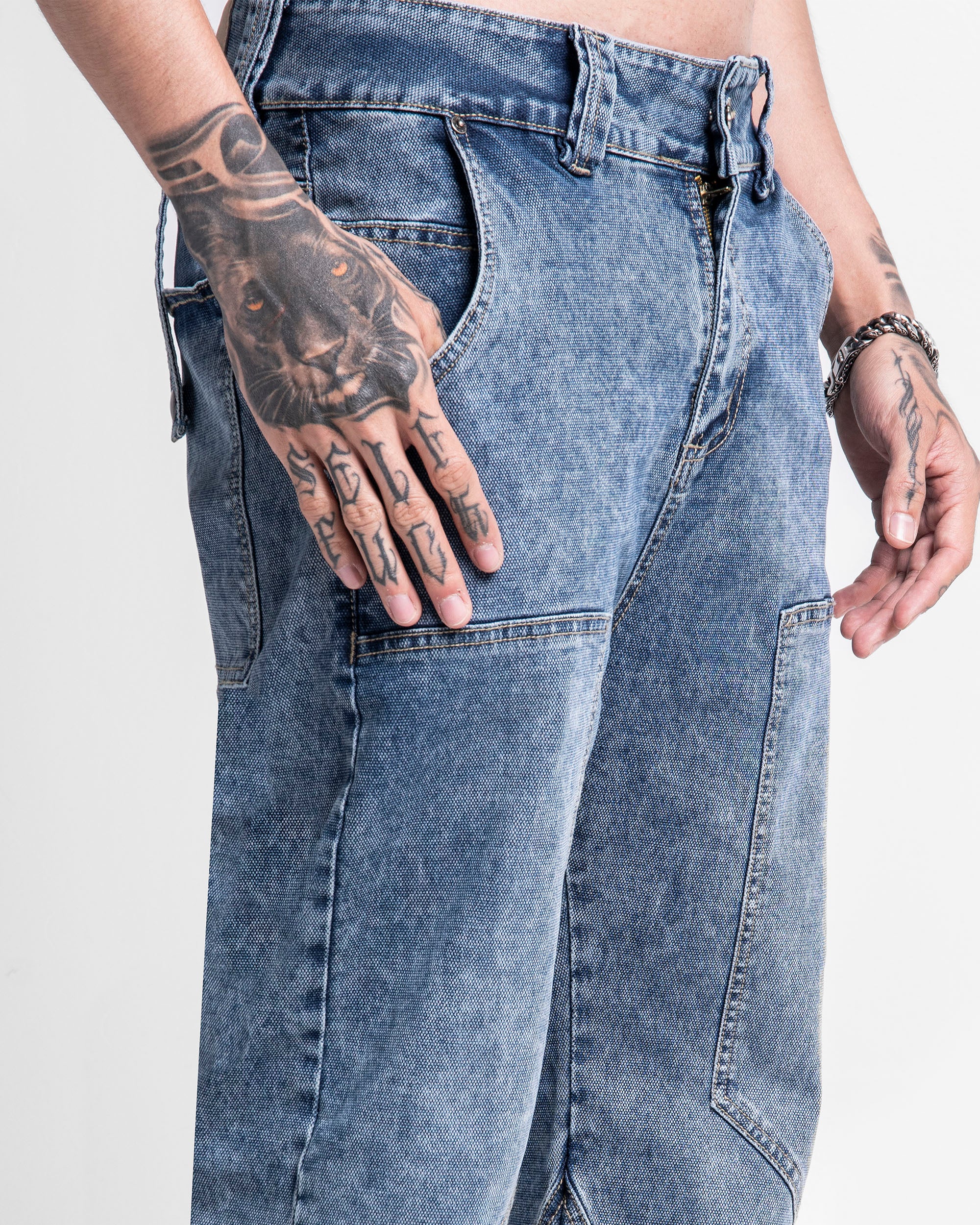 Denim Pant Azul Cortes