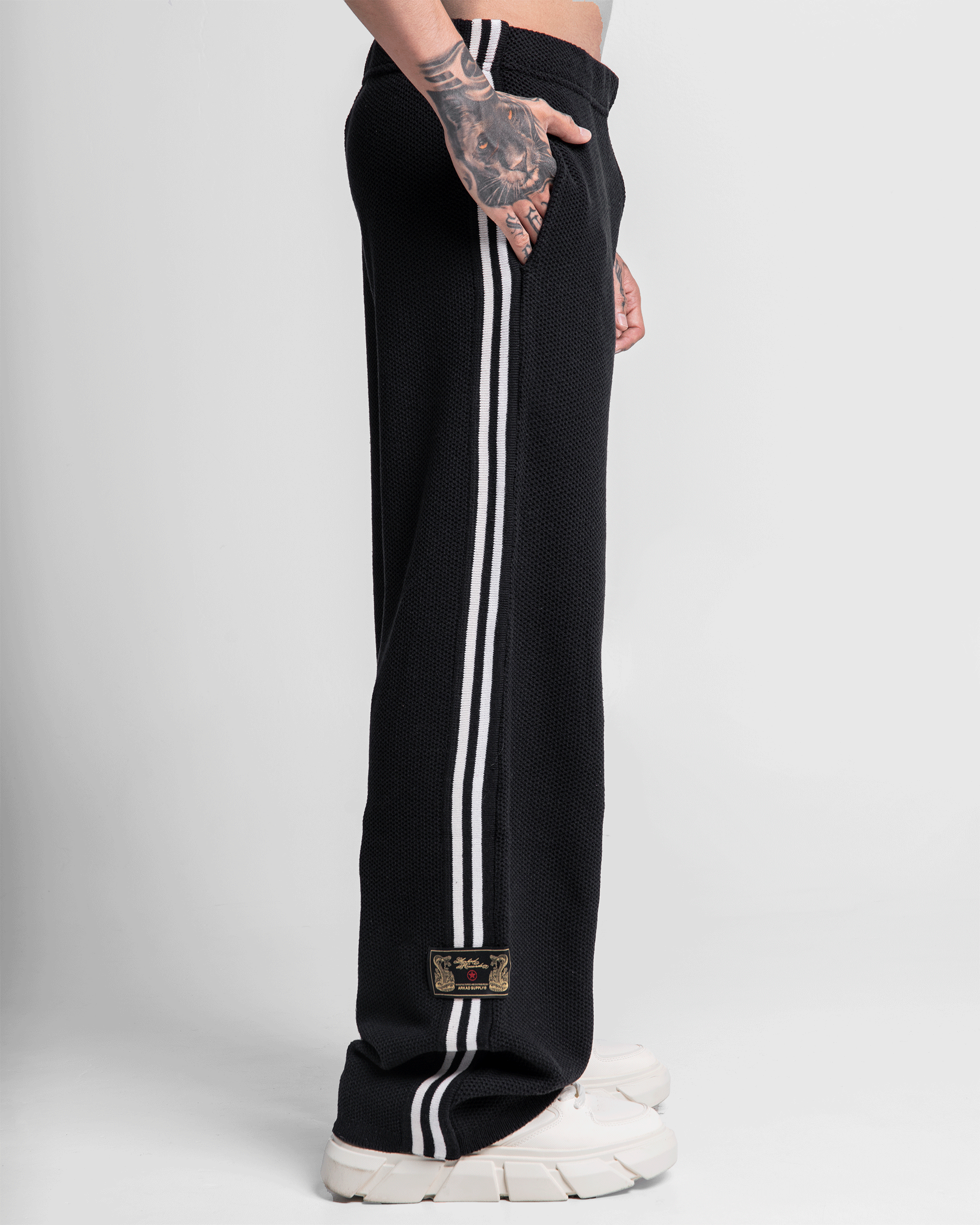 Knit Pant Records Negro