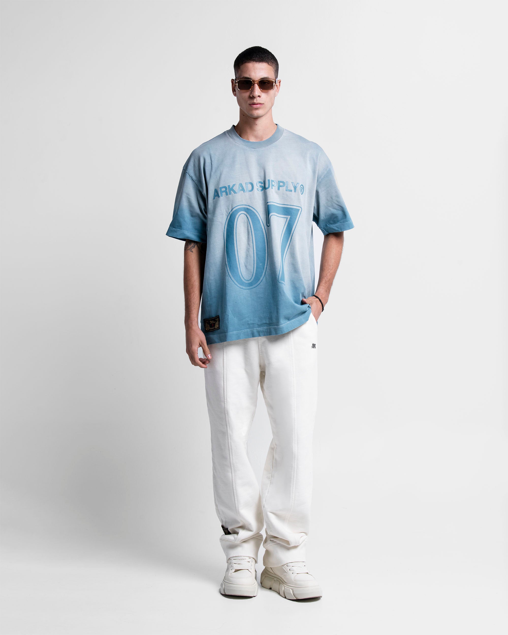 Washed Tshirt Azul 07