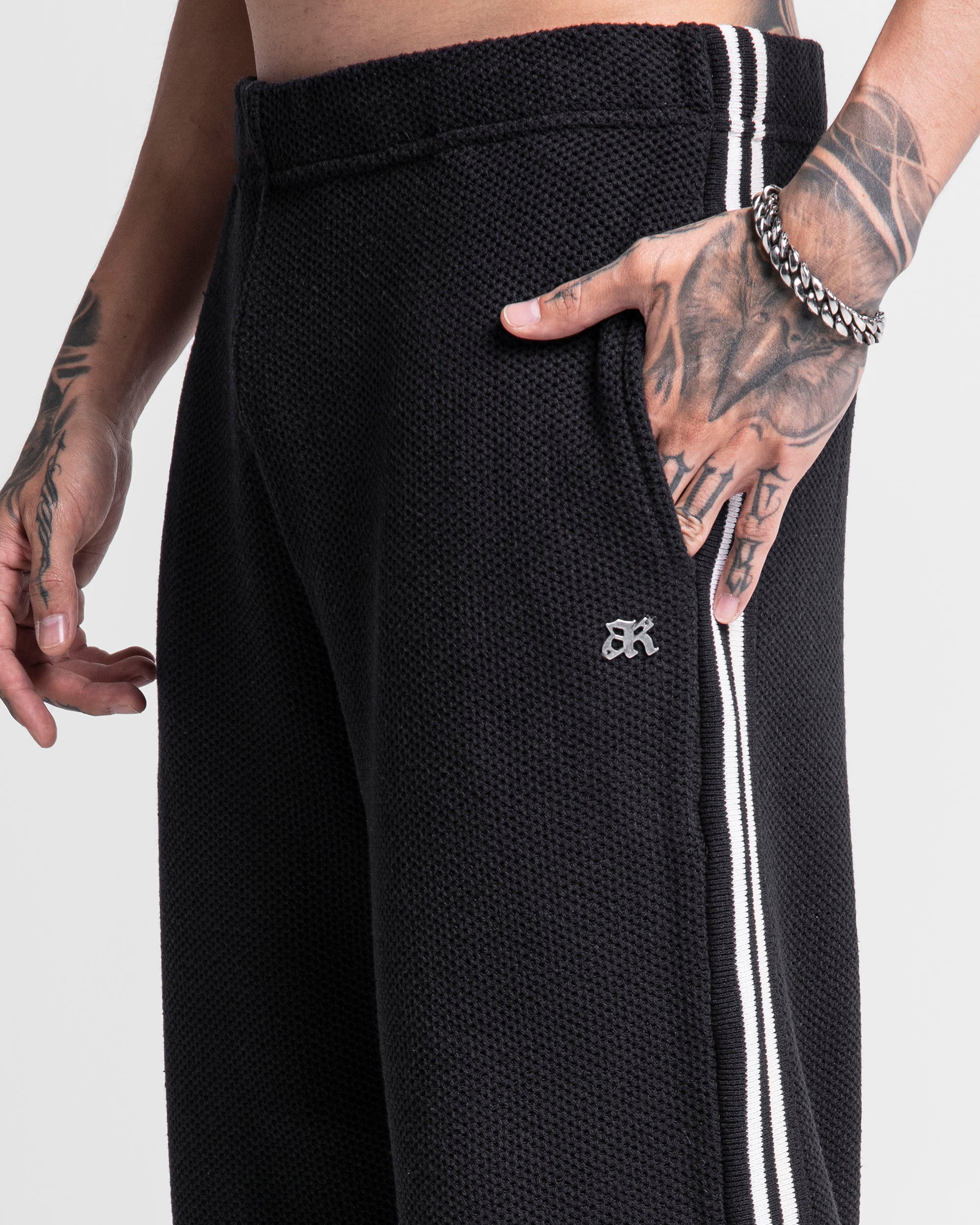 Knit Pant Records Negro