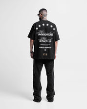 Tshirt Oversize Negra Estrellas