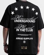 Tshirt Oversize Negra Estrellas