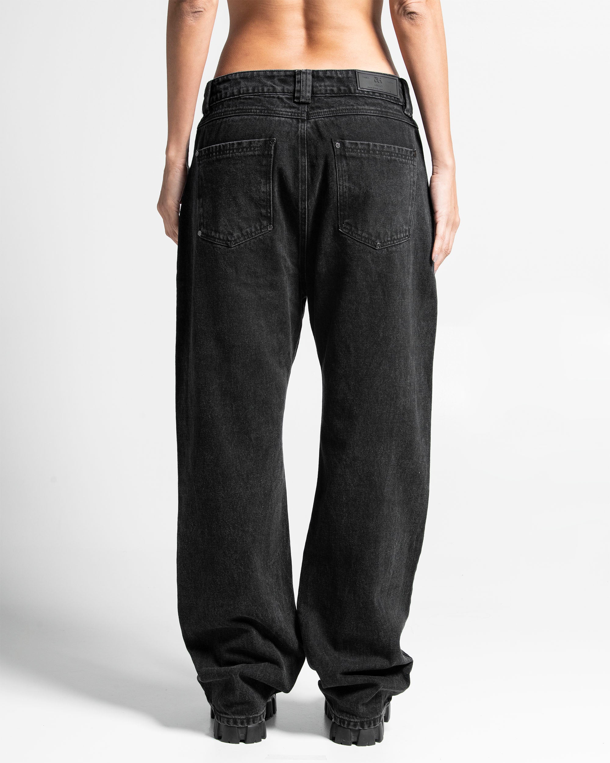 Printed Black Jean - Unisex