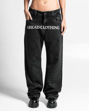 Printed Black Jean - Unisex