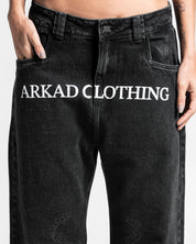 Printed Black Jean - Unisex