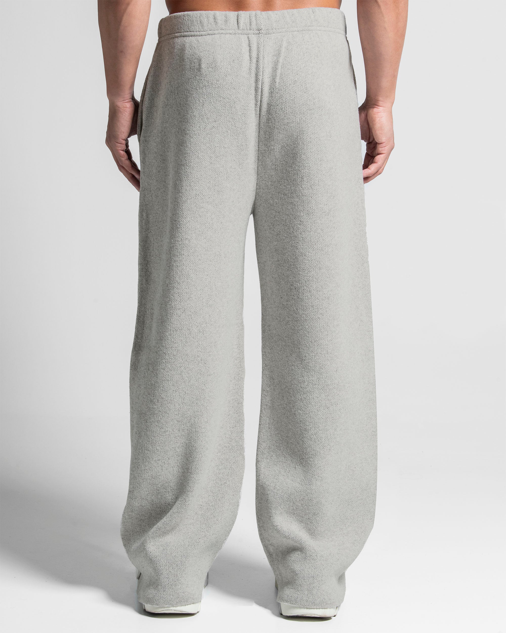 Knit Pant Gris Con Cafe