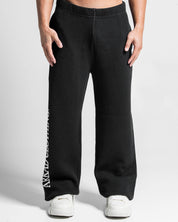 Knit Pant Negro Con Blanco