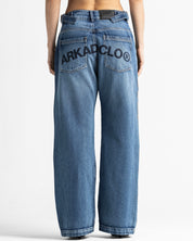 Script Blue Denim Pant - Unisex