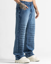 Script Blue Denim Pant