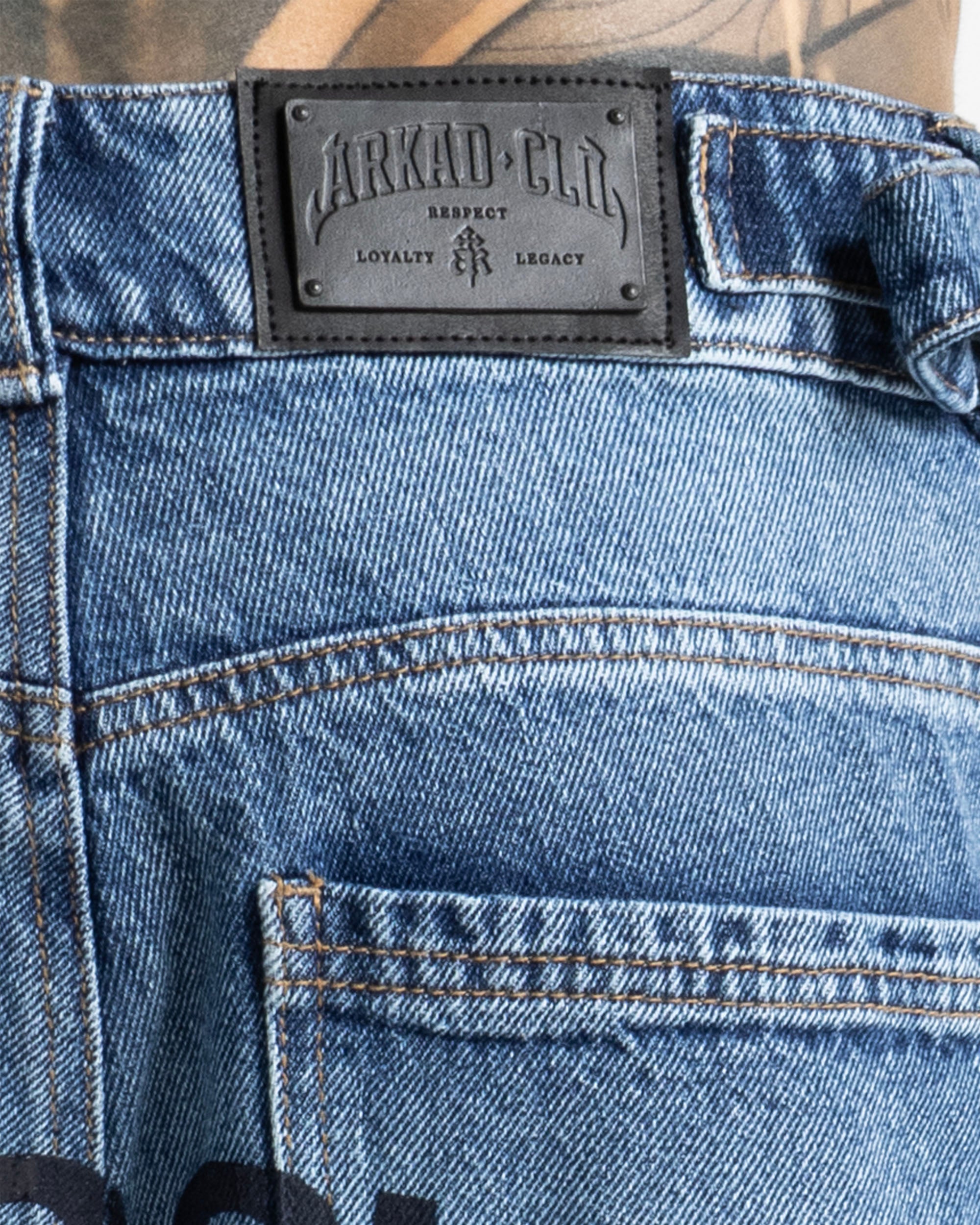 Script Blue Denim Pant