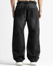 Black Denim Pant Velvet Print