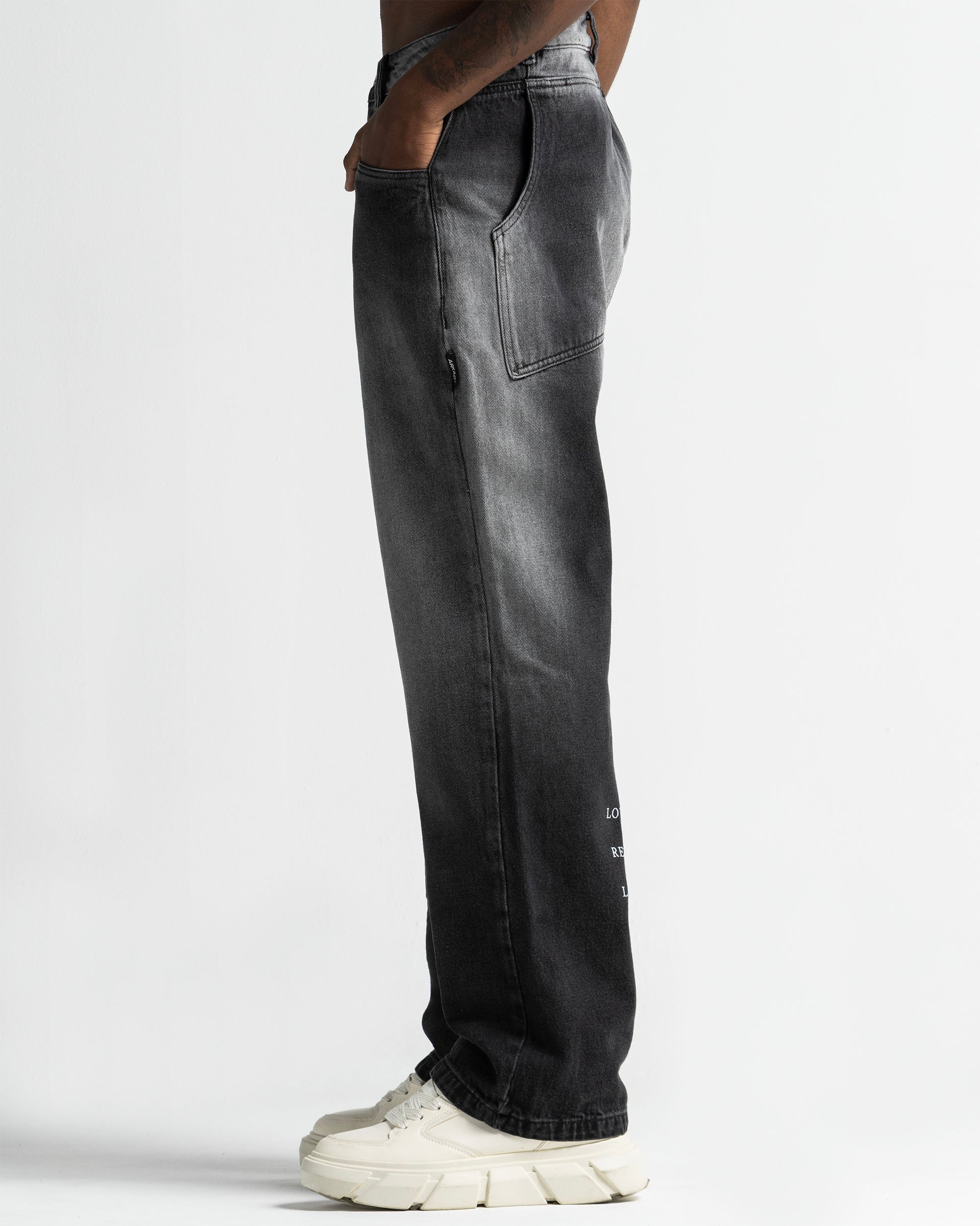 Denim Pant Negro Laser