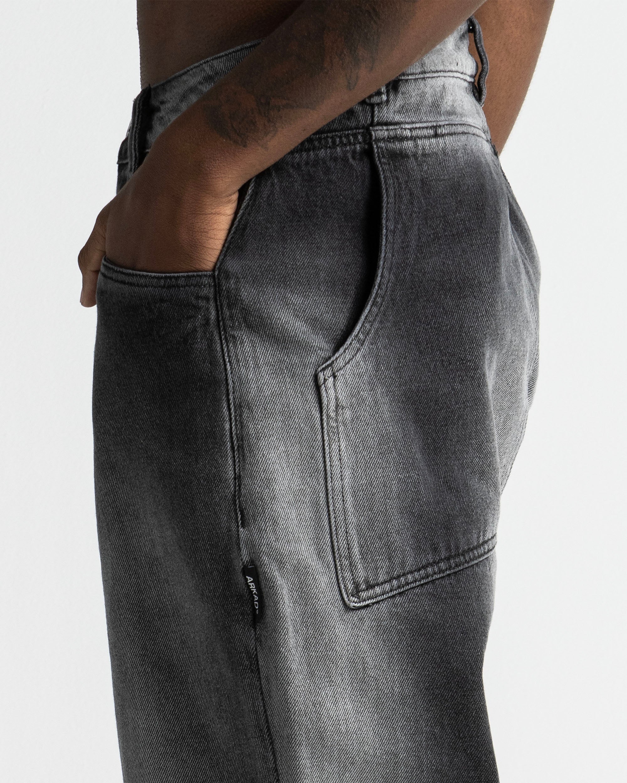 Denim Pant Negro Laser