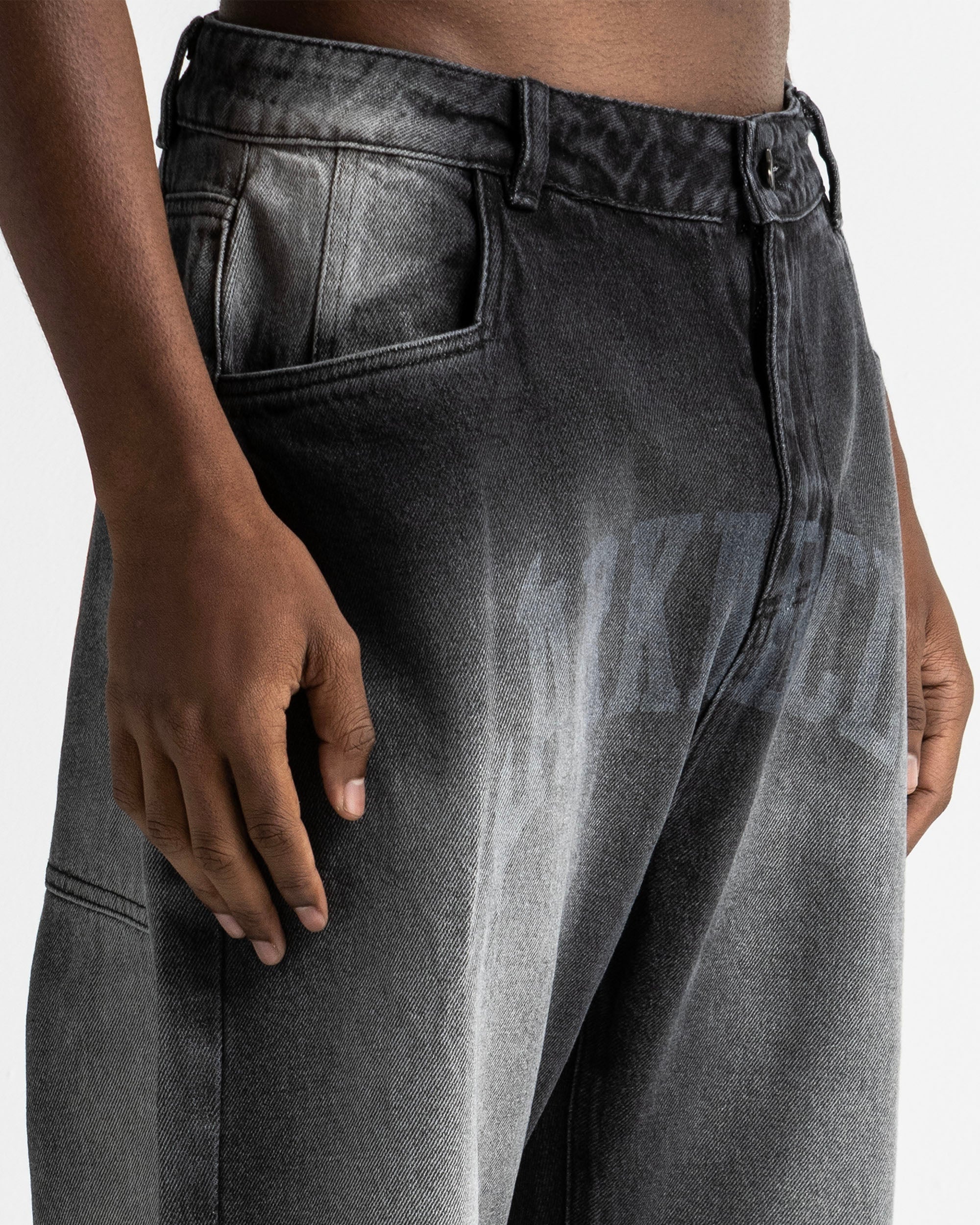 Denim Pant Negro Laser