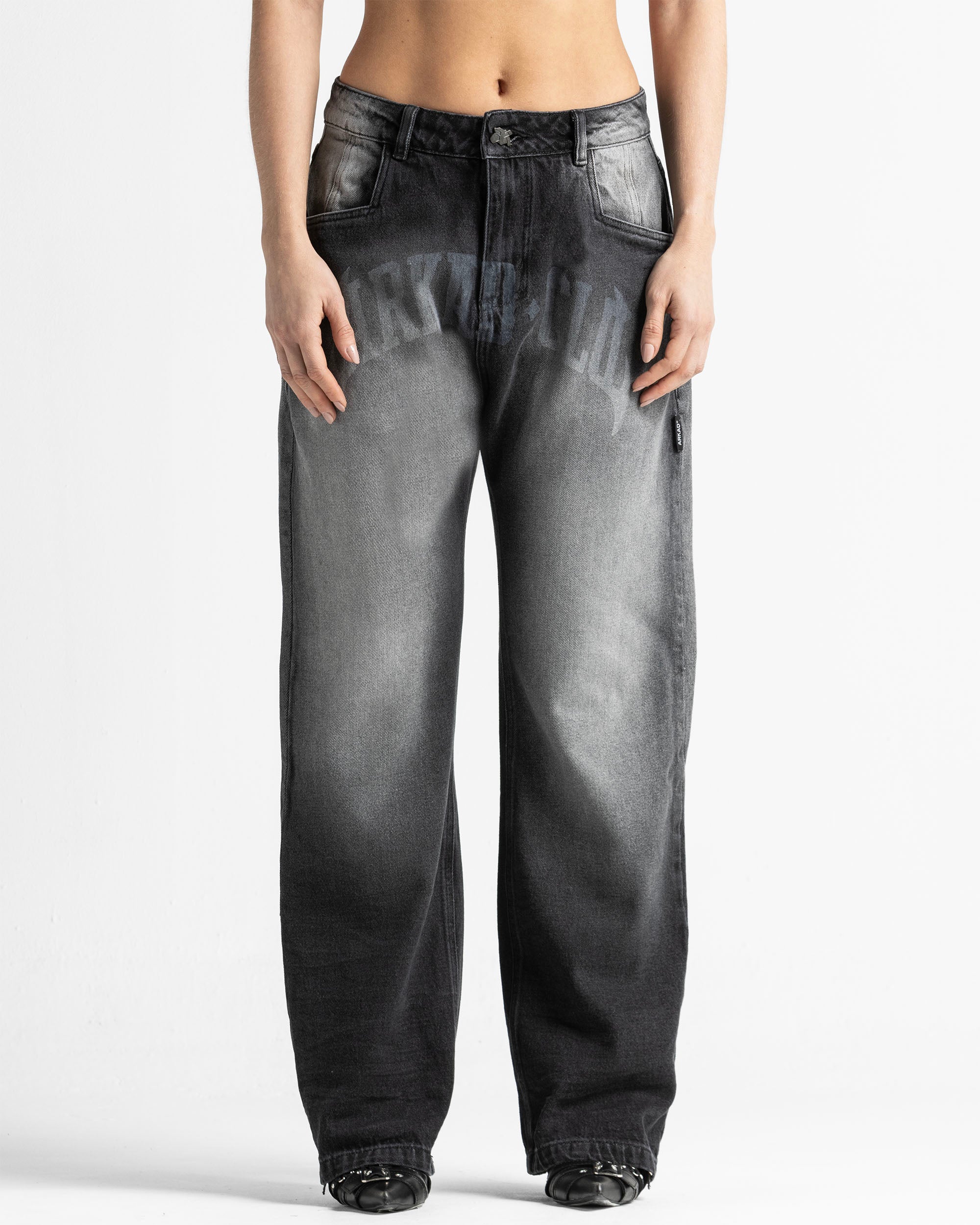 Denim Pant Negro Laser