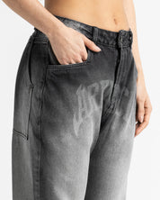 Denim Pant Negro Laser