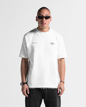 Tshirt Regular Fit Blanca Print Azul