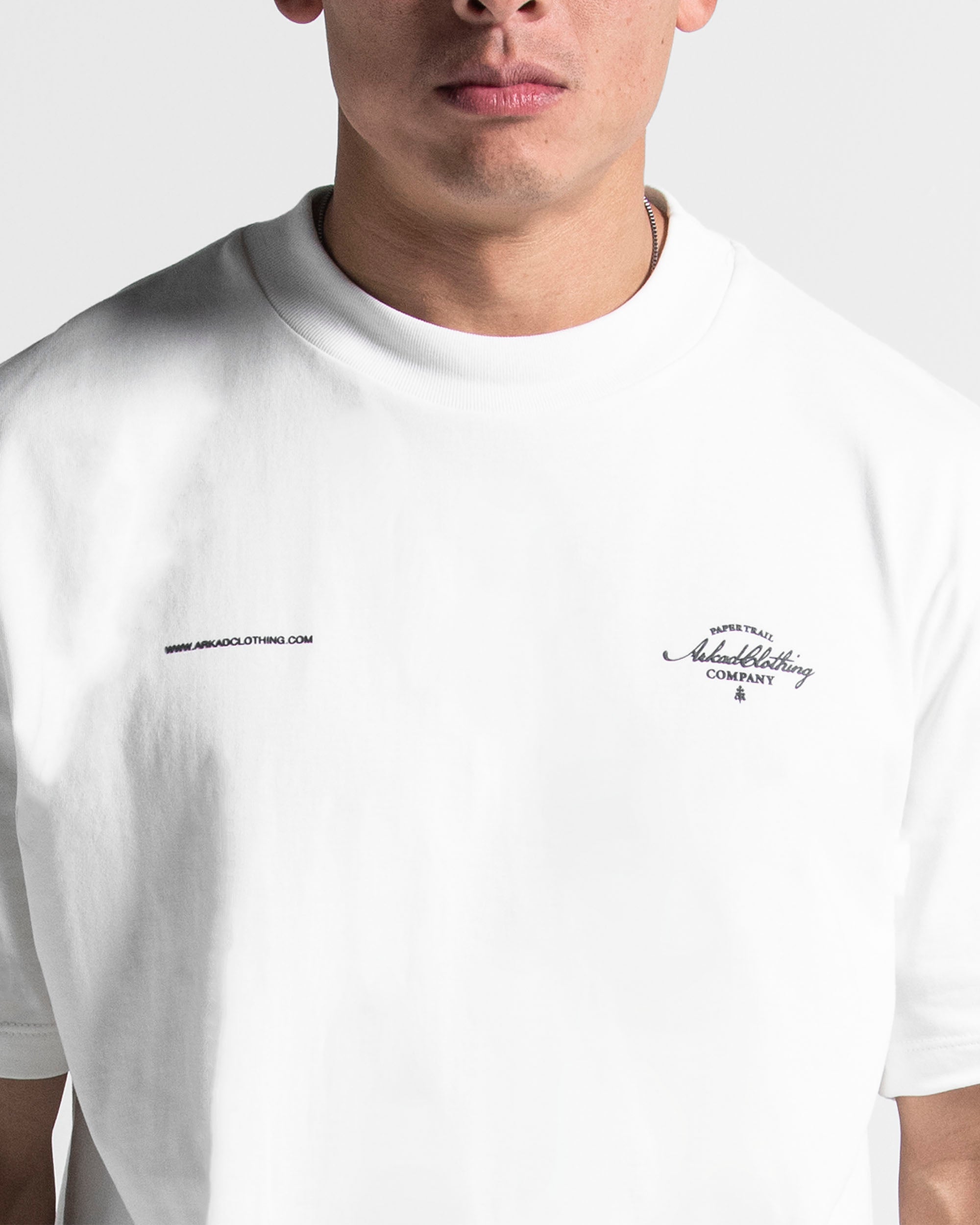 Tshirt Regular Fit Blanca Print Azul