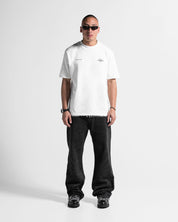 Tshirt Regular Fit Blanca Print Azul