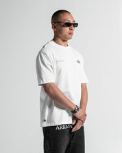 Tshirt Regular Fit Blanca Print Azul