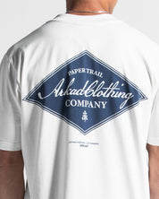 Tshirt Regular Fit Blanca Print Azul