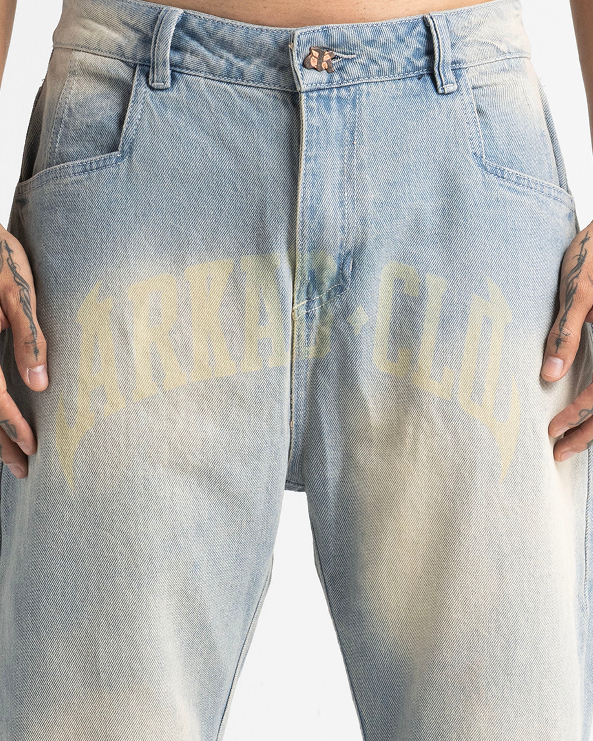 Dirty Jean Printed Beige