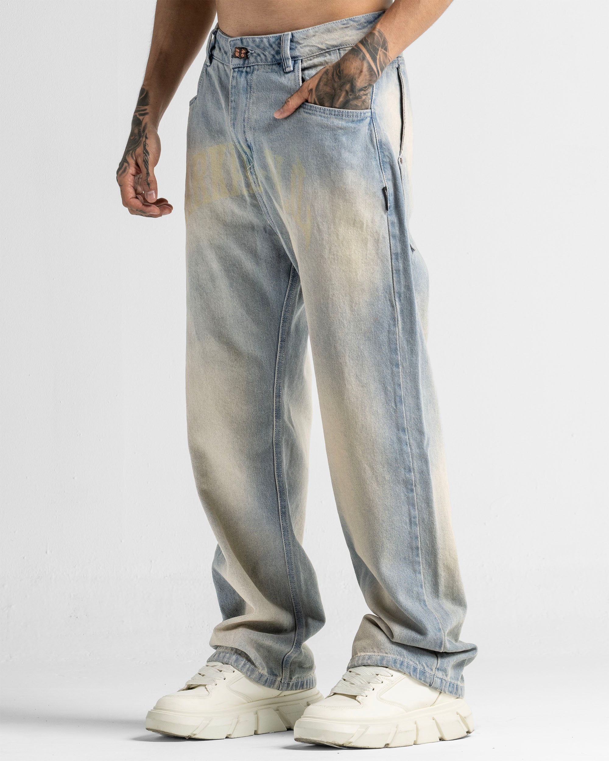 Dirty Jean Printed Beige