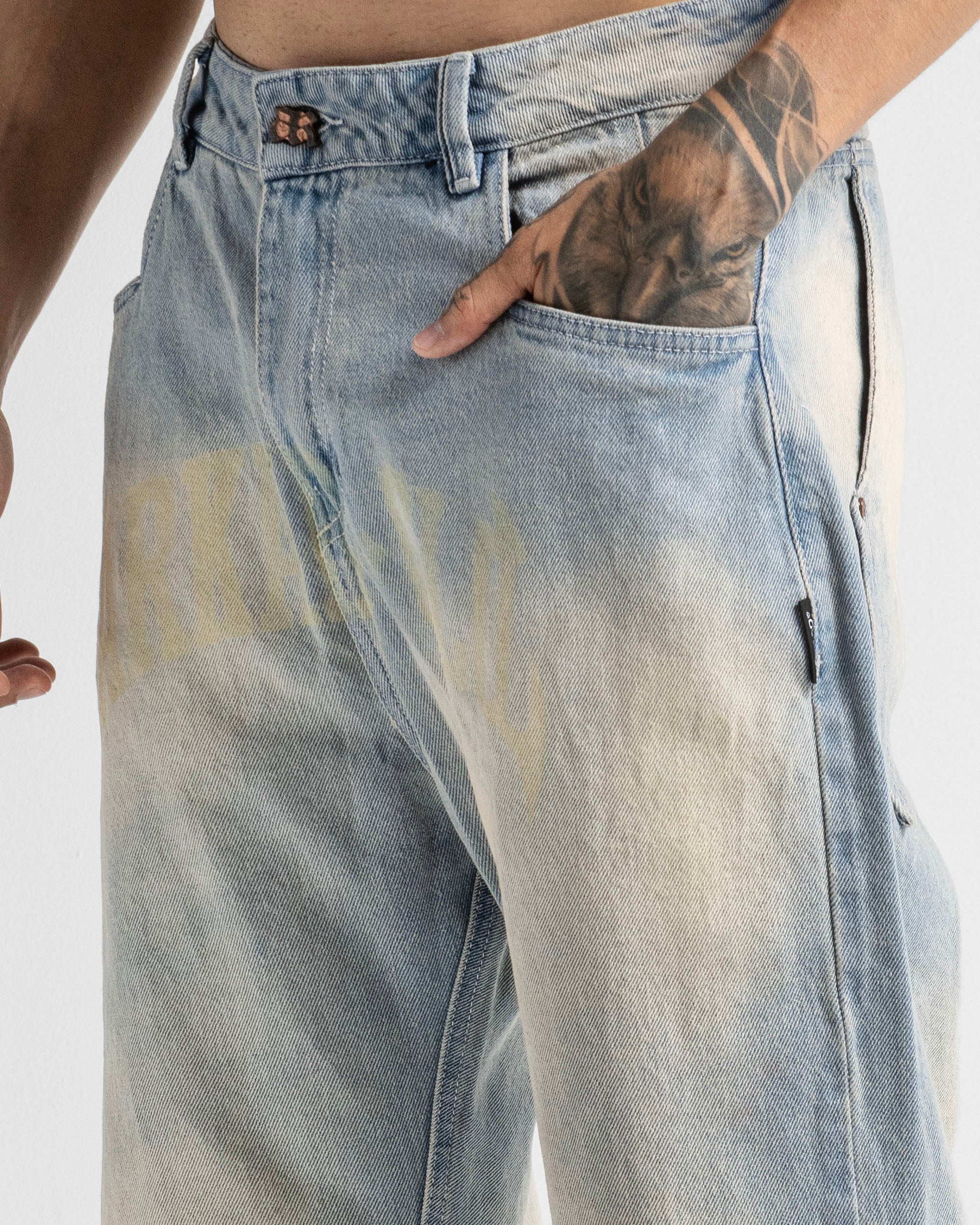 Dirty Jean Printed Beige