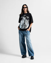 Tshirt Oversize Negra Sculpture - Unisex