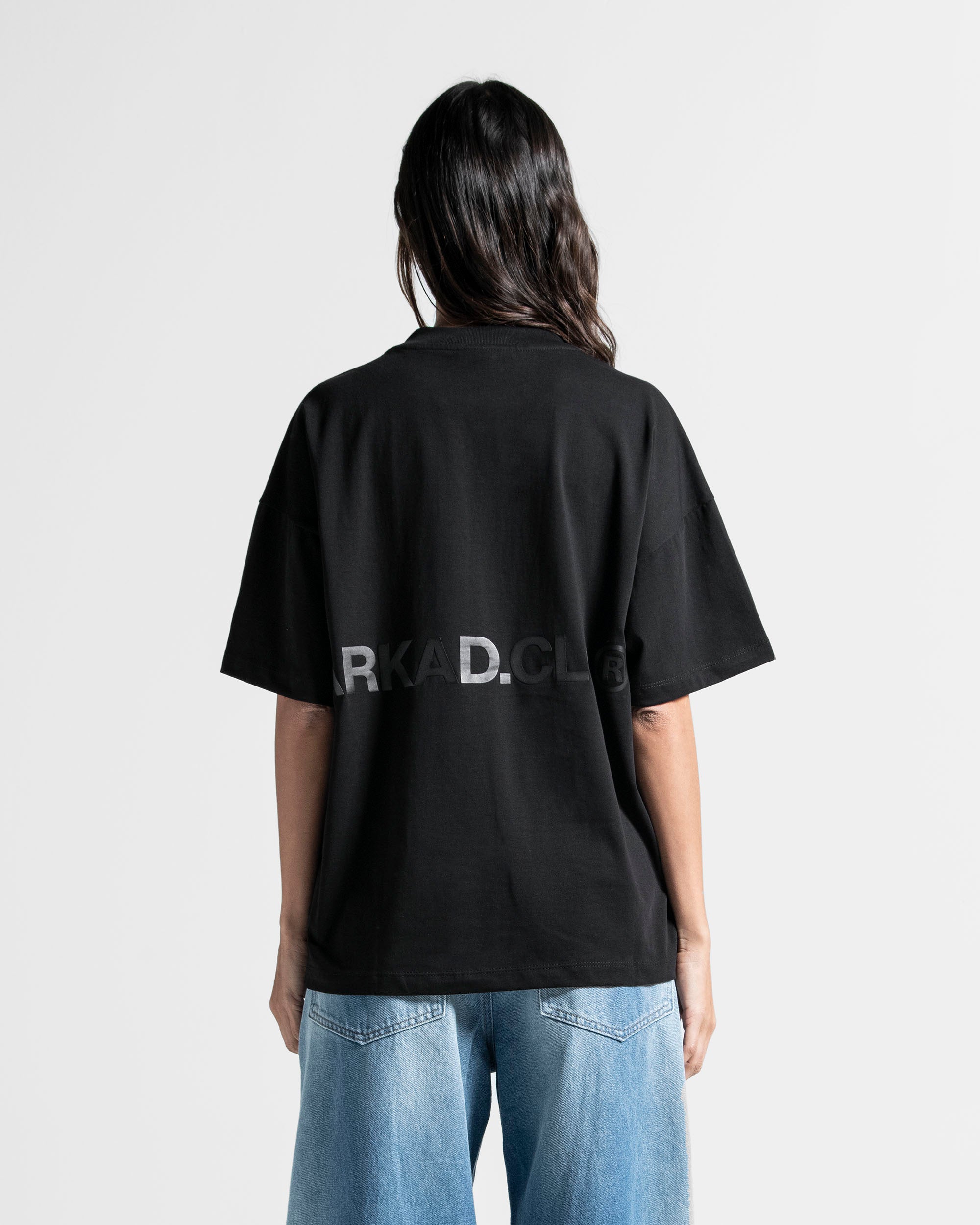 Tshirt Oversize Negra Sculpture - Unisex