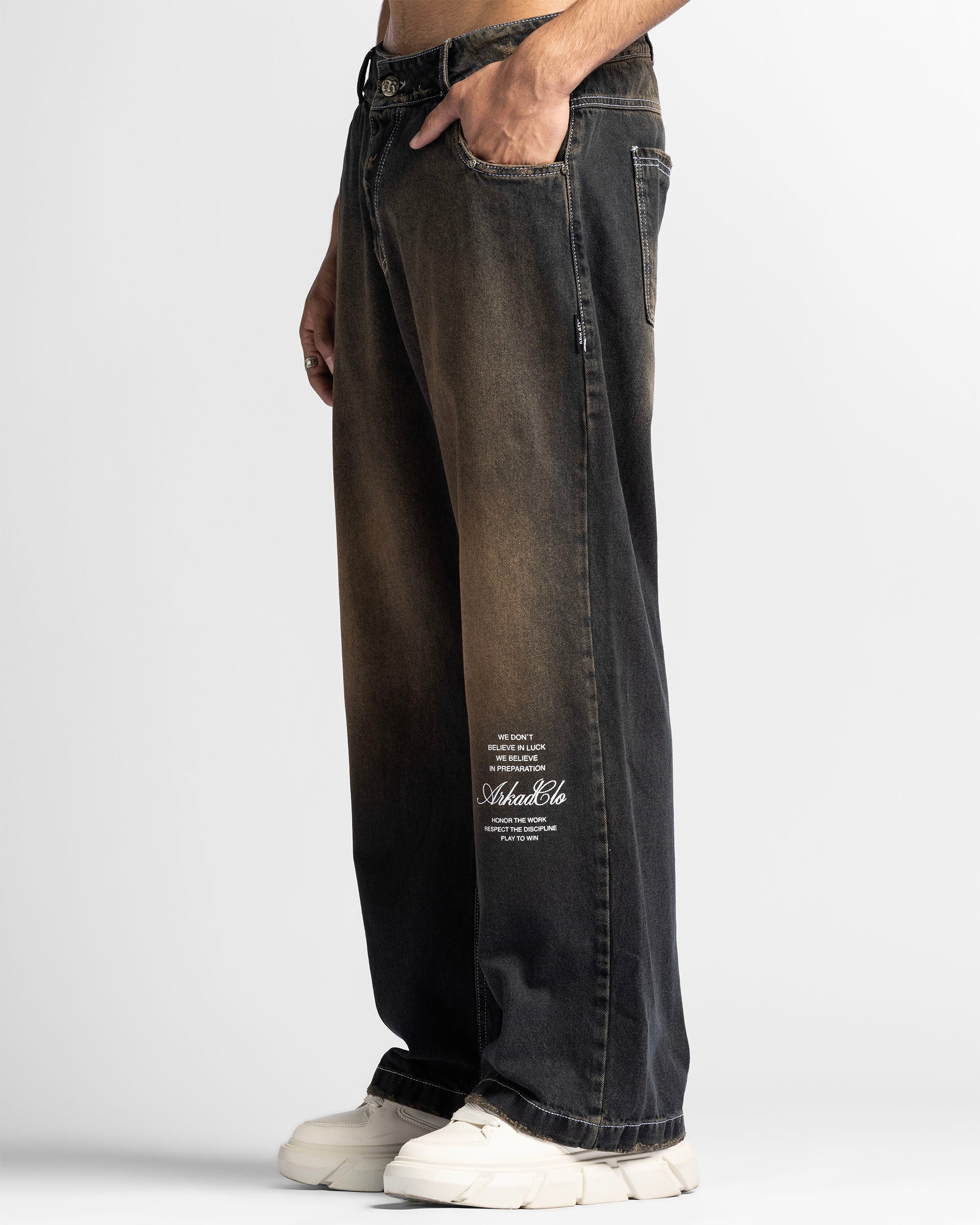 Washed Jean Dirty Oscuro