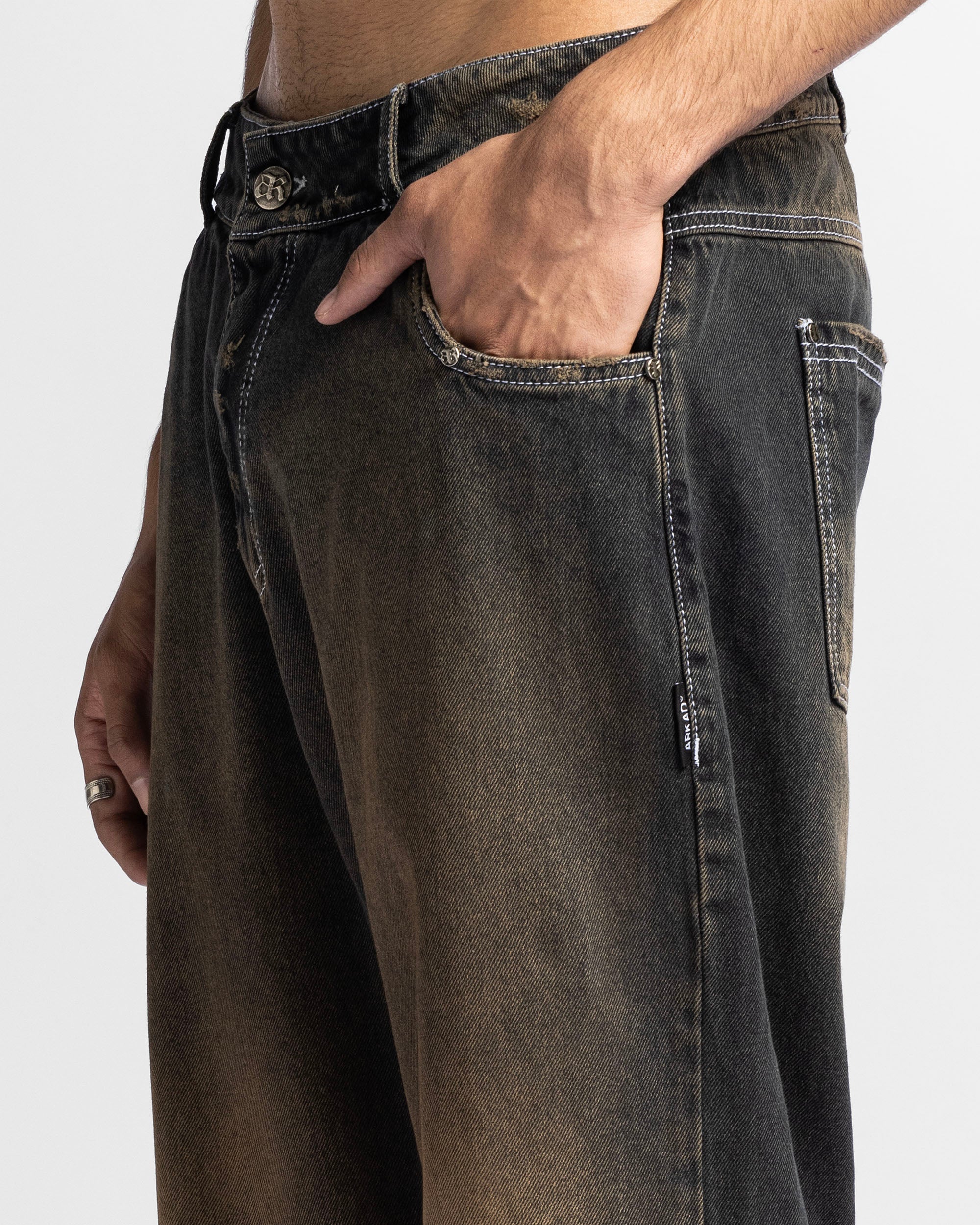 Washed Jean Dirty Oscuro