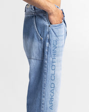Denim Pant Azul Logo Azul