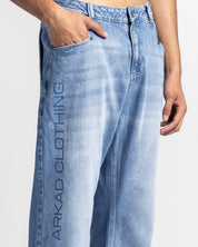 Denim Pant Azul Logo Azul