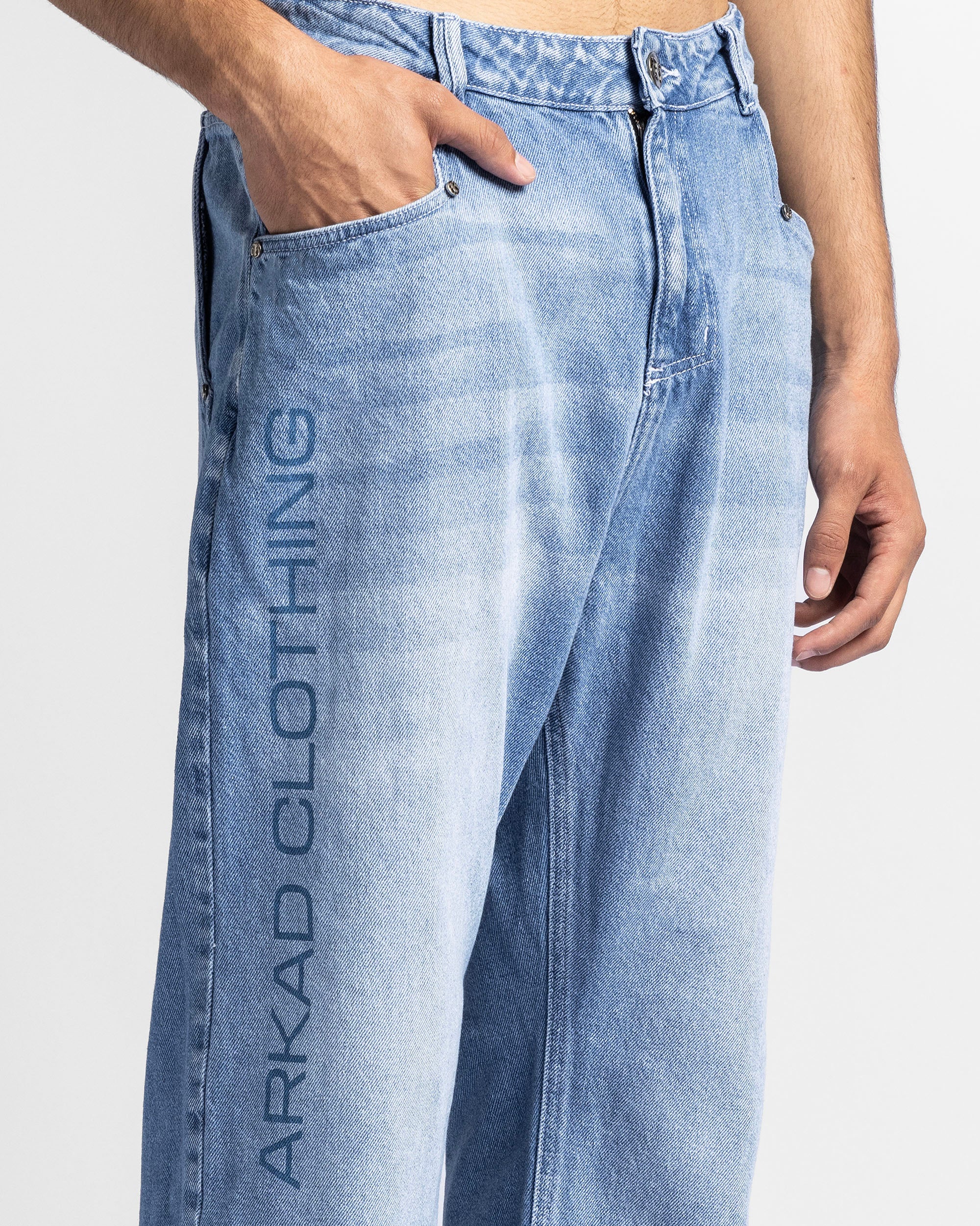 Denim Pant Azul Logo Azul