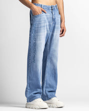 Denim Pant Azul Logo Azul