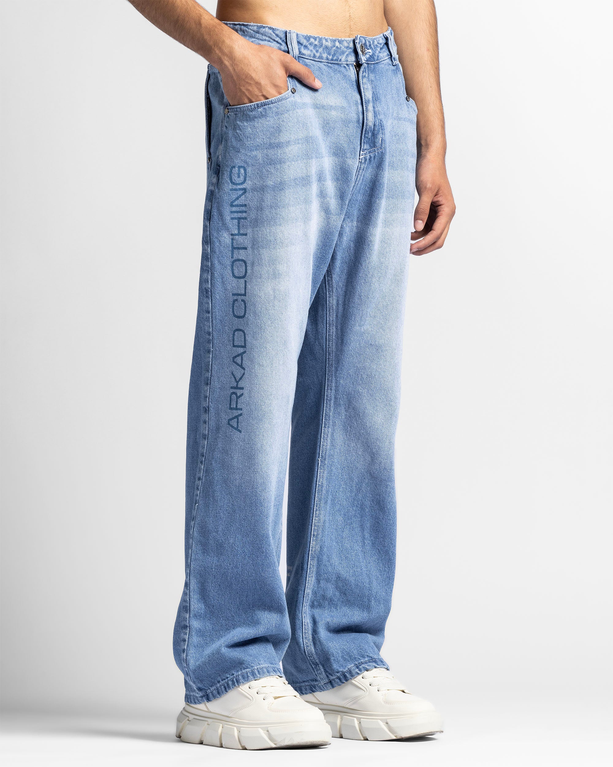 Denim Pant Azul Logo Azul