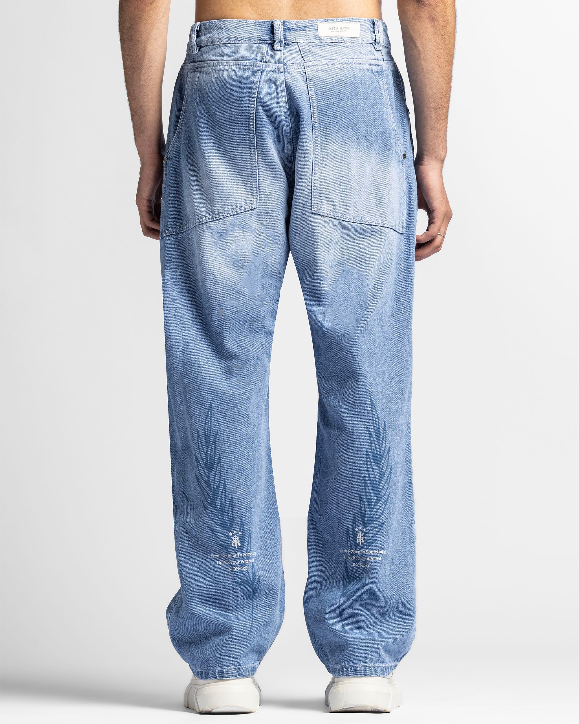 Denim Pant Azul Logo Azul