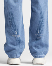 Denim Pant Azul Logo Azul