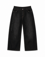 Denim Pant Negro Hilos En Contraste