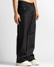 Denim Pant Negro Hilos En Contraste