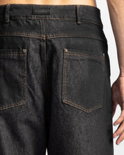 Denim Pant Negro Hilos En Contraste