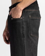 Denim Pant Negro Hilos En Contraste