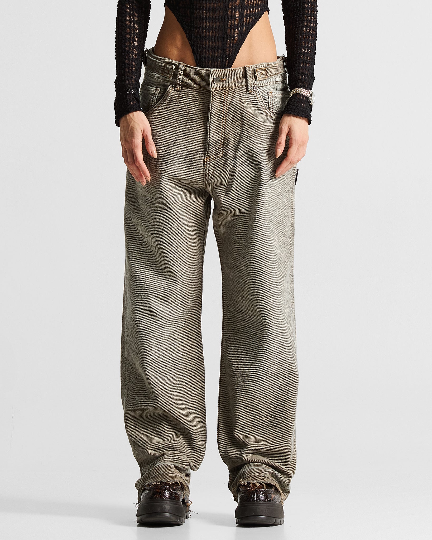 Printed Washed Jean Hustler - Unisex