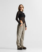 Printed Washed Jean Hustler - Unisex