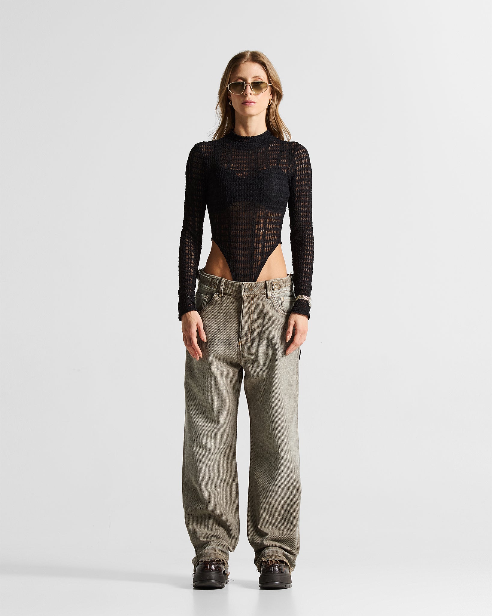 Printed Washed Jean Hustler - Unisex